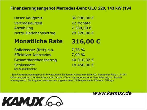 Mercedes-Benz GLC 220 d 4Matic 9G-Tronic 143 kW image number 9