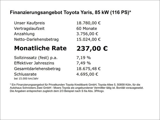 Toyota Yaris Hybrid Business 85 kW image number 6