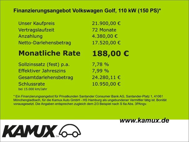 Volkswagen Golf 1.5 110 kW image number 2