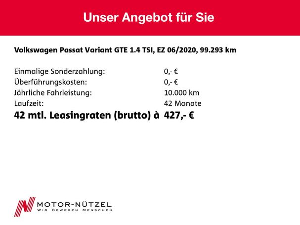 Volkswagen Passat GTE 1.4 TSI DSG 160 kW image number 20