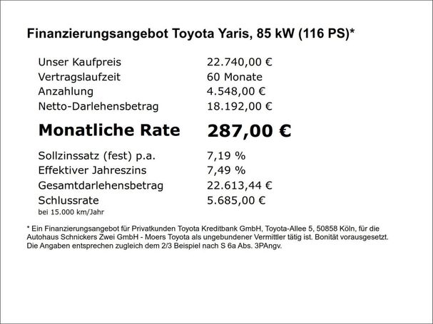 Toyota Yaris 85 kW image number 8