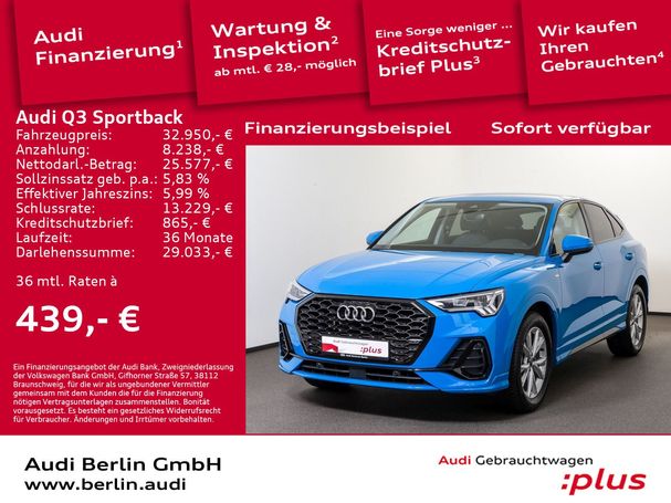 Audi Q3 35 TFSI S-line Sportback 110 kW image number 4