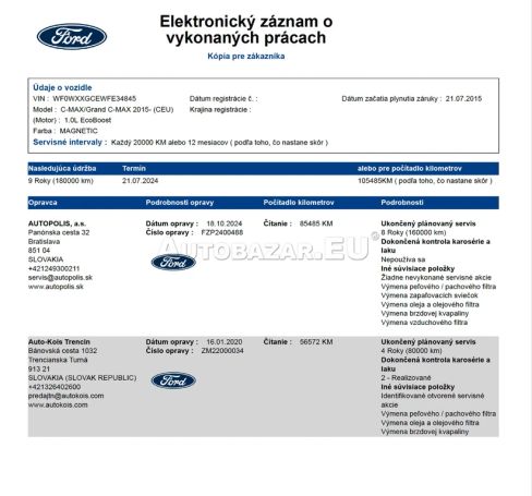 Ford Grand C-Max 1.0 EcoBoost Titanium 92 kW image number 14