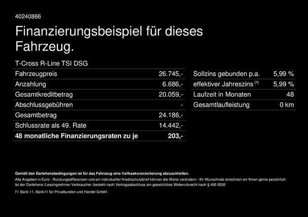 Volkswagen T-Cross TSI DSG 110 kW image number 14