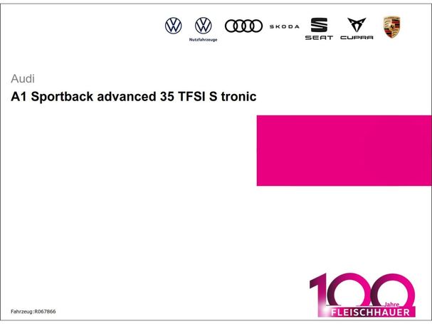 Audi A1 35 TFSI S tronic Sportback Advanced 110 kW image number 5