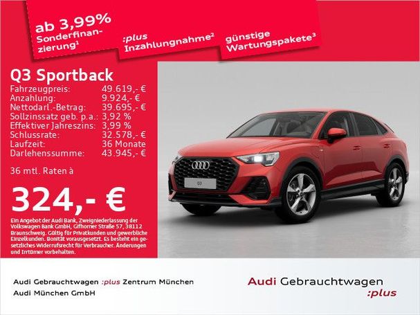 Audi Q3 45 TFSIe S tronic S-line Sportback 180 kW image number 2