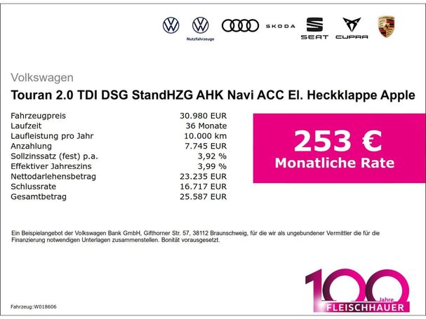 Volkswagen Touran 2.0 TDI DSG 110 kW image number 5