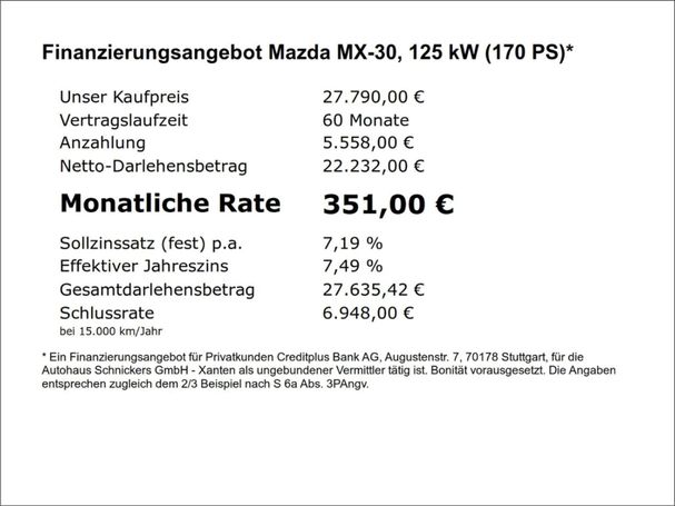 Mazda MX-30 125 kW image number 5