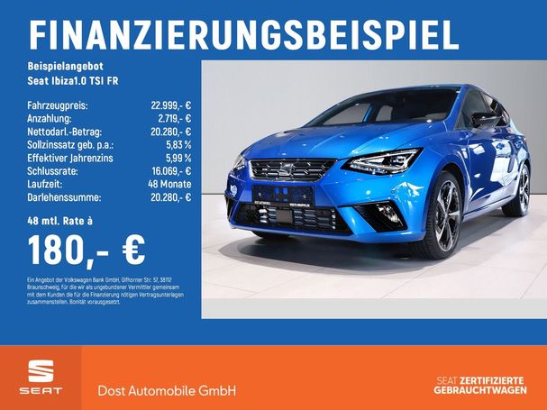 Seat Ibiza 1.0 TSI FR 85 kW image number 6