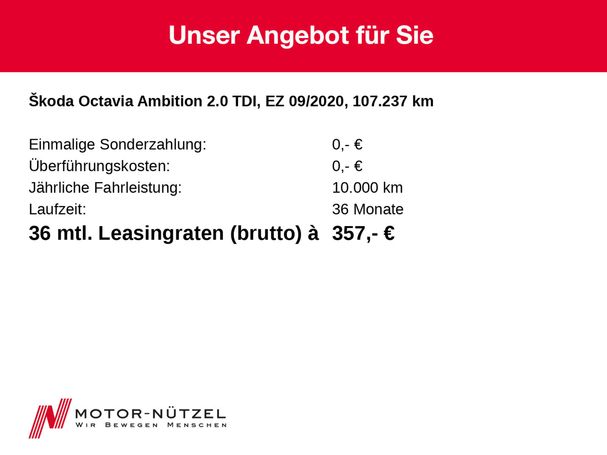 Skoda Octavia Combi 2.0 TDI DSG Ambition 110 kW image number 22