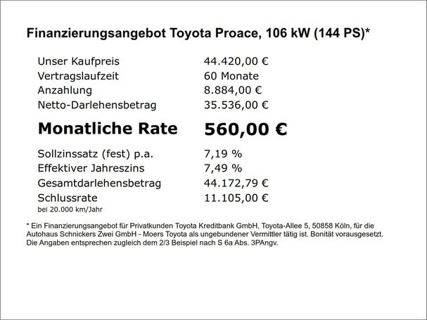 Toyota Proace Verso Comfort 106 kW image number 5