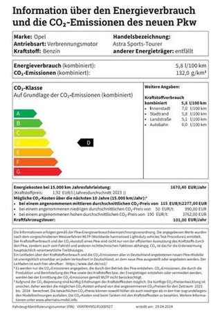 Opel Astra Sports Tourer 96 kW image number 6