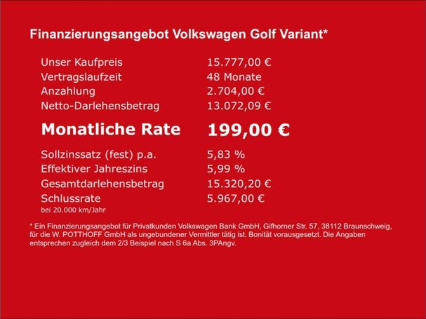 Volkswagen Golf Variant 1.6 TDI 85 kW image number 20