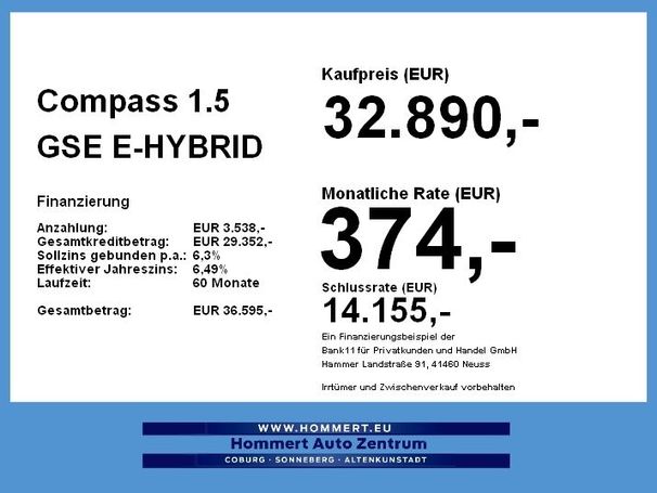 Jeep Compass 1.5 GSE e-Hybrid Altitude 96 kW image number 4