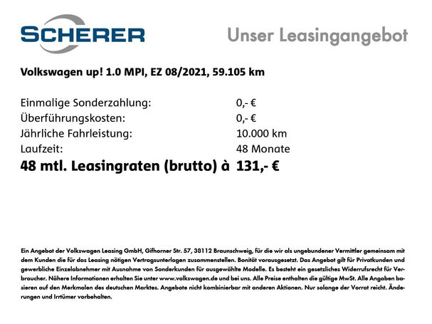 Volkswagen up! 1.0 48 kW image number 4