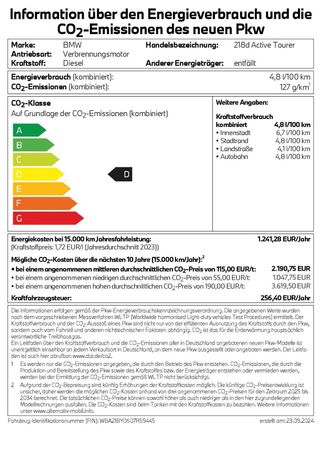 BMW 218d Active Tourer 110 kW image number 30