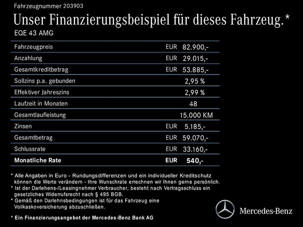 Mercedes-Benz EQE 43 350 kW image number 14