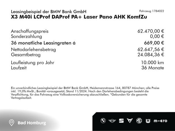 BMW X3 M40i xDrive 265 kW image number 3