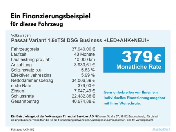 Volkswagen Passat Variant 1.5 eTSI Business DSG 110 kW image number 1