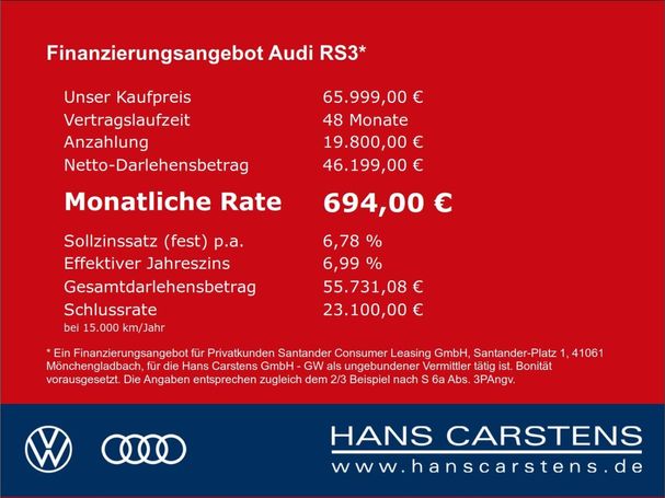 Audi RS3 2.5 TFSI quattro S tronic Sportback 294 kW image number 16