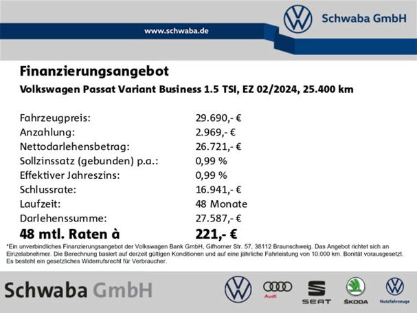 Volkswagen Passat Variant 1.5 TSI Business DSG 110 kW image number 5