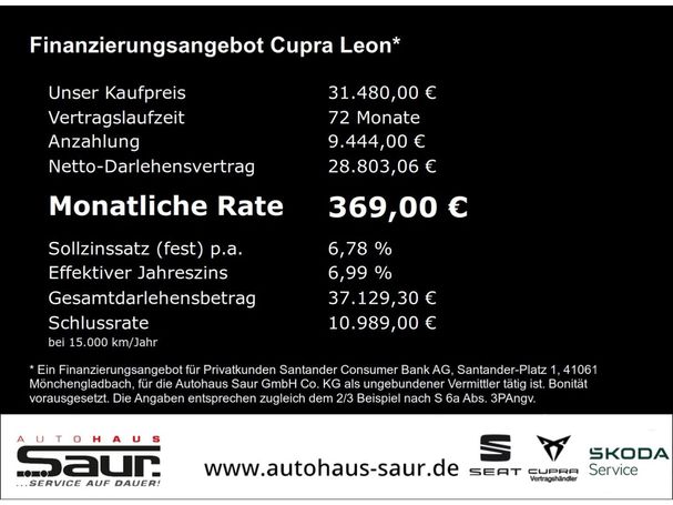 Cupra Leon Sportstourer 1.5 eTSI DSG 110 kW image number 5