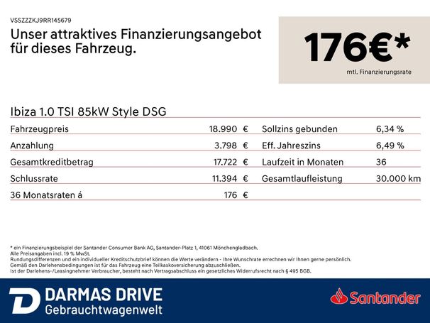 Seat Ibiza 1.0 TSI DSG Style 85 kW image number 6