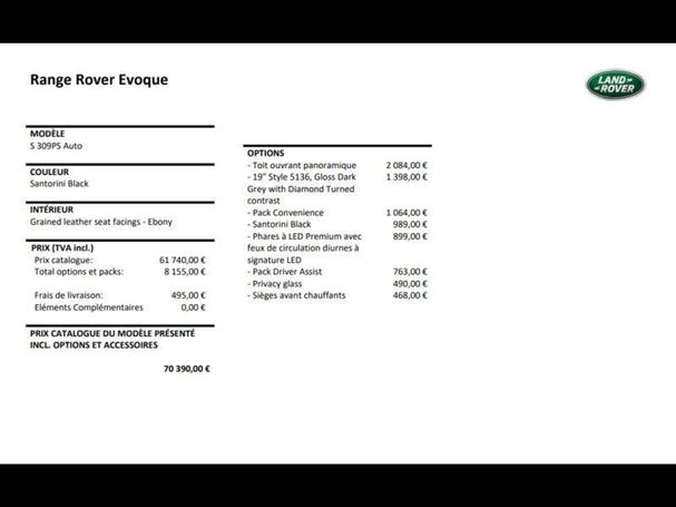 Land Rover Range Rover Evoque P300e 227 kW image number 7