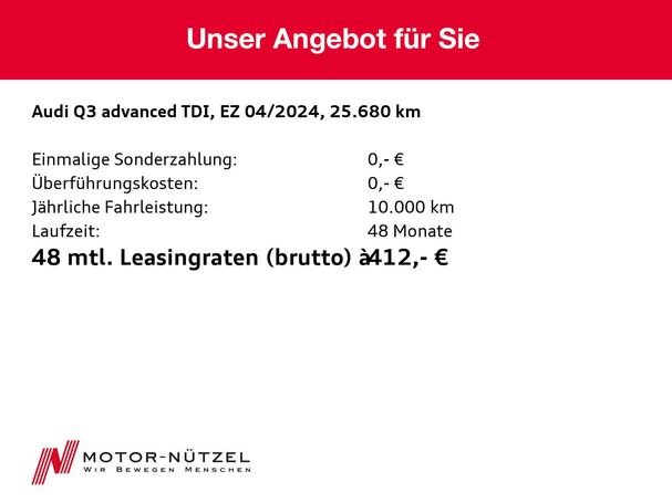 Audi Q3 40 TDI Advanced 147 kW image number 5