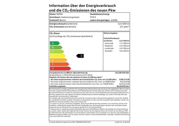 Skoda Scala Drive 85 kW image number 16