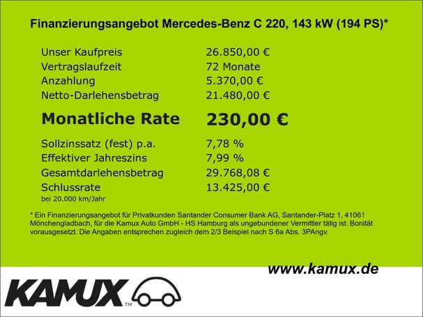 Mercedes-Benz C 220 d T 9G-Tronic 143 kW image number 2