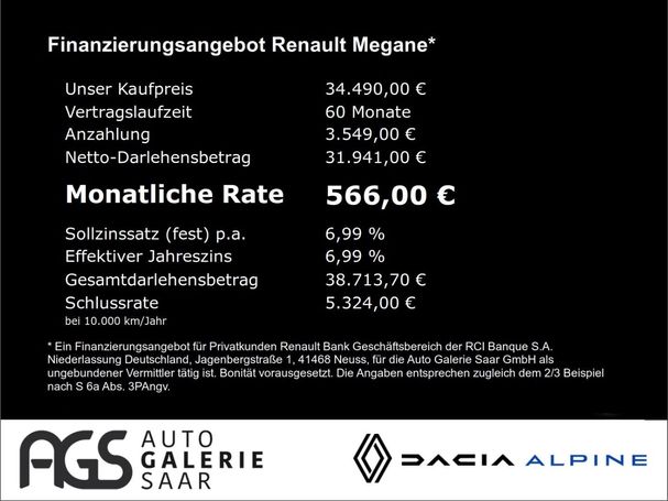 Renault Megane E-Tech Electric EV60 160 kW image number 5