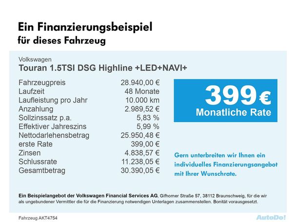 Volkswagen Touran DSG 110 kW image number 5