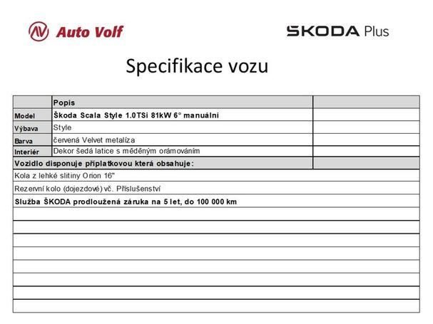 Skoda Scala 1.0 TSI Style 81 kW image number 5