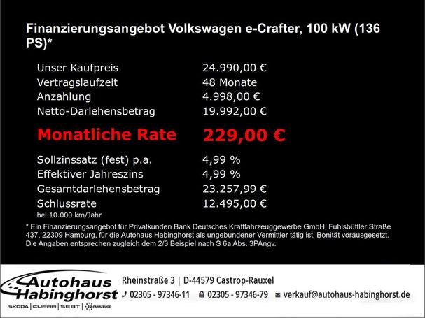 Volkswagen Crafter 100 kW image number 5