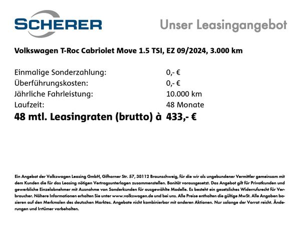 Volkswagen T-Roc Cabriolet 1.5 TSI DSG 110 kW image number 6