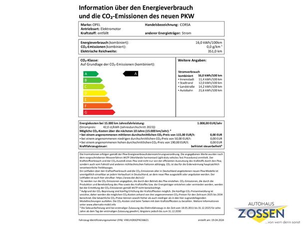 Opel Corsa e 100 kW image number 18