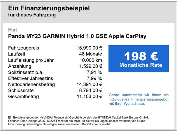 Fiat Panda 1.0 GSE Hybrid GARMIN 51 kW image number 6