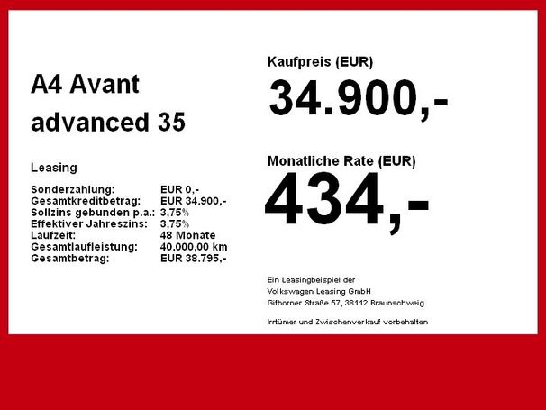 Audi A4 35 TFSI Avant Advanced 110 kW image number 5