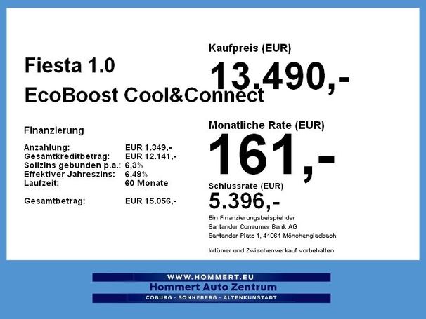 Ford Fiesta 1.0 EcoBoost Cool Connect 70 kW image number 4