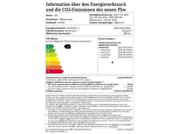 Kia EV6 kWh 239 kW image number 13