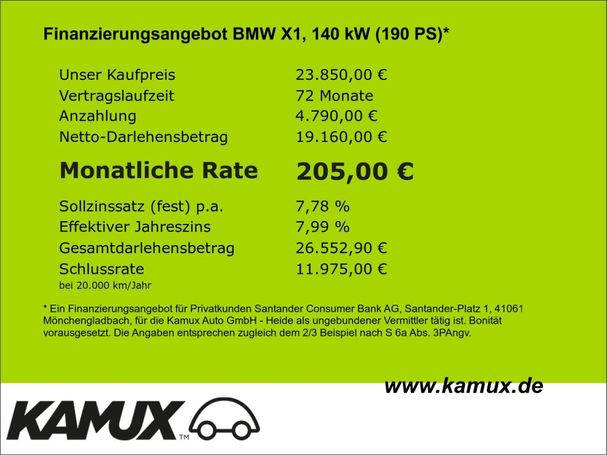 BMW X1 20d xDrive 140 kW image number 10