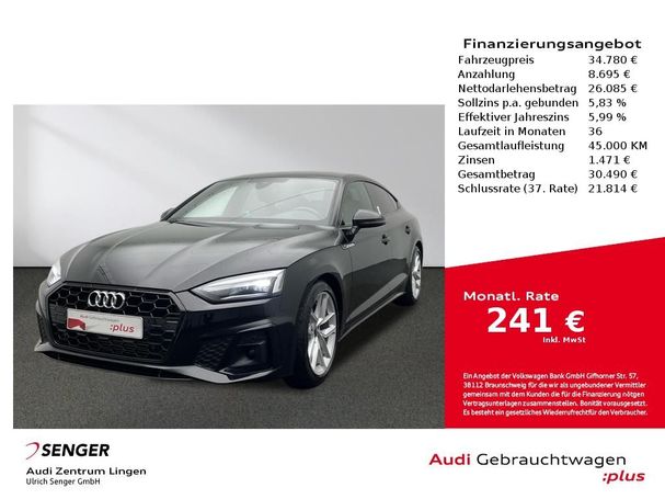 Audi A5 2.0 TFSI S-line Sportback Business 110 kW image number 1