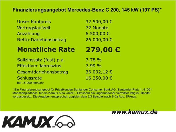 Mercedes-Benz C 200 9G-Tronic 145 kW image number 12