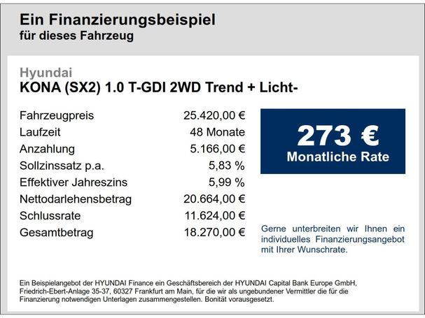 Hyundai Kona 1.0 T-GDI Trend 88 kW image number 12