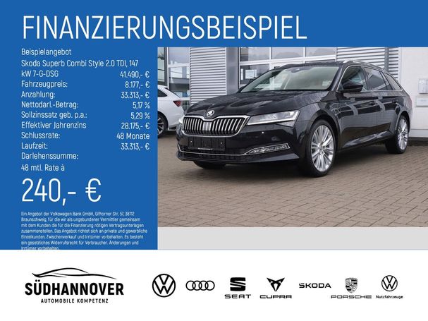 Skoda Superb Combi 2.0 TDI Style DSG 147 kW image number 6