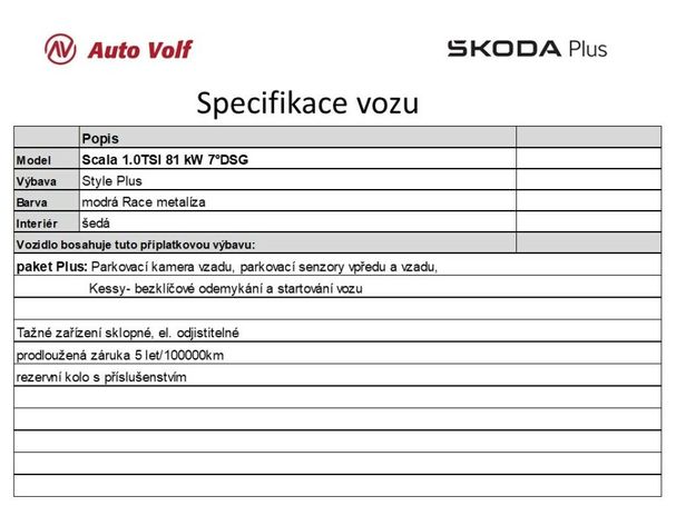 Skoda Scala 1.0 TSI Style 81 kW image number 5