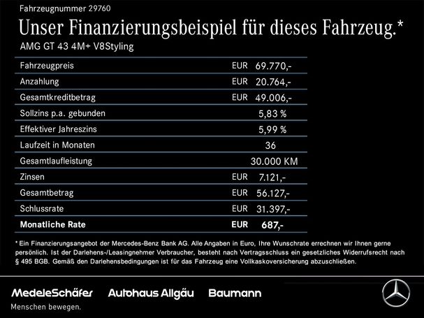 Mercedes-Benz AMG GT 43 270 kW image number 2