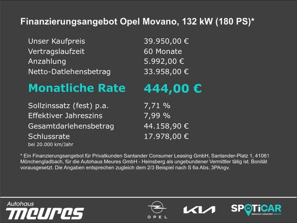 Opel Movano L4 132 kW image number 3