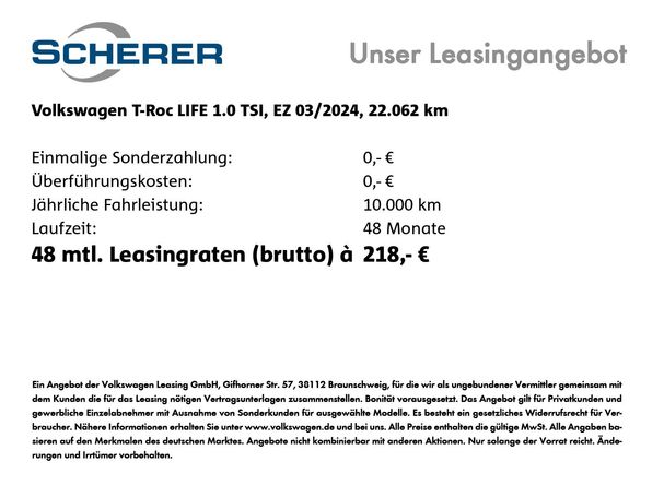 Volkswagen T-Roc 1.0 TSI T-Roc 81 kW image number 5